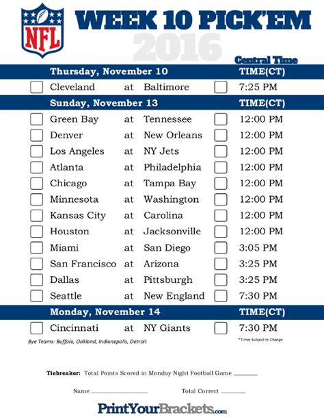 All scheduled NFL games played in week 10 of the 2023 season on ESPN. Includes game times, TV listings and ticket information.